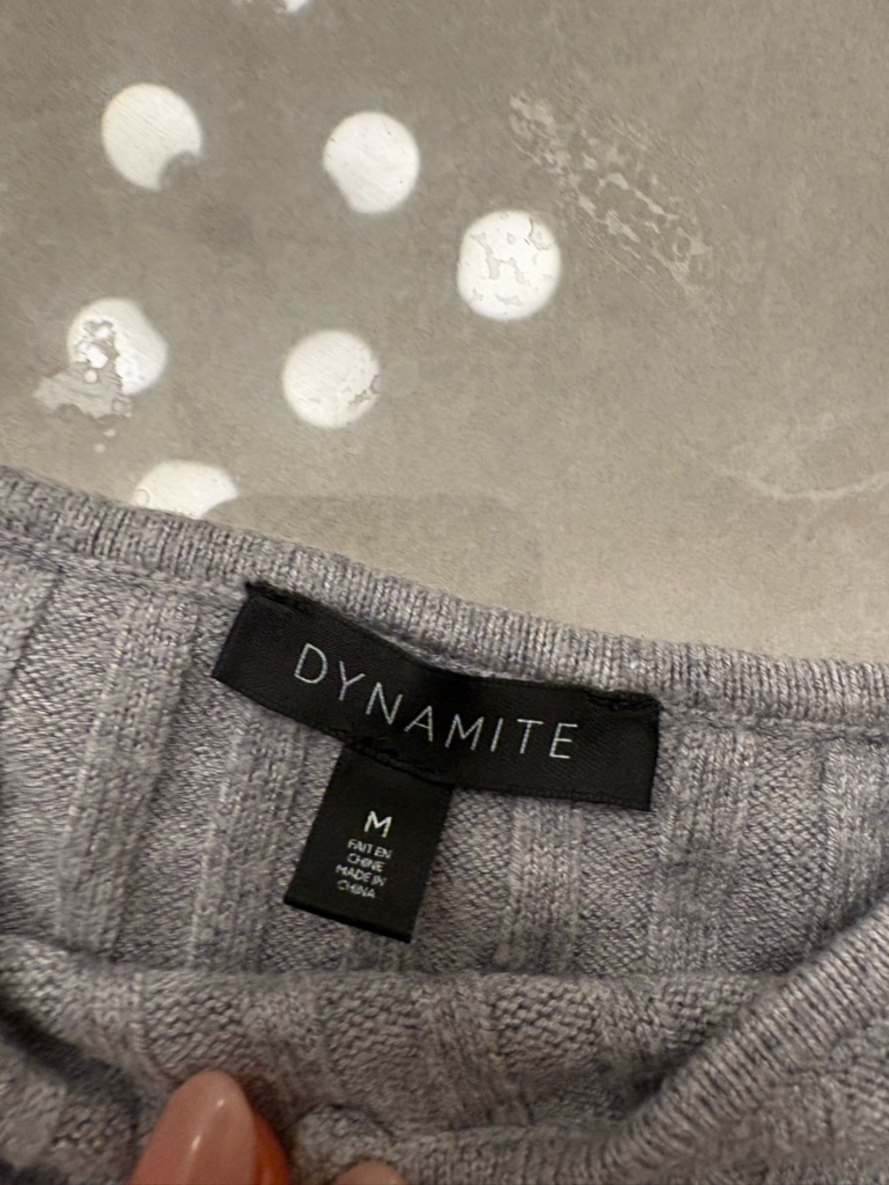 Dynamite Light Gray Ribbed Knit Cardigan - Picture 6 of 8